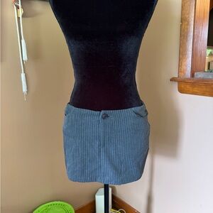 Brandy Melville Gray Striped Mini Skirt